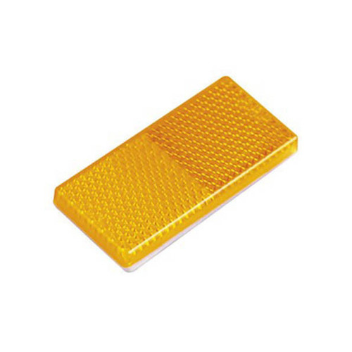 Roadvision Reflector Amber Rect. BRREF Series Self Adhesive 65 x 30 x 8mm Twin Pack