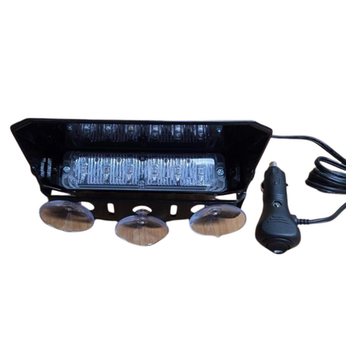 Dash Light, Single Module, 6 x 3W LED's, Split Red / Blue, 10-40VDC, SAE Class 1, Cig Plug, 