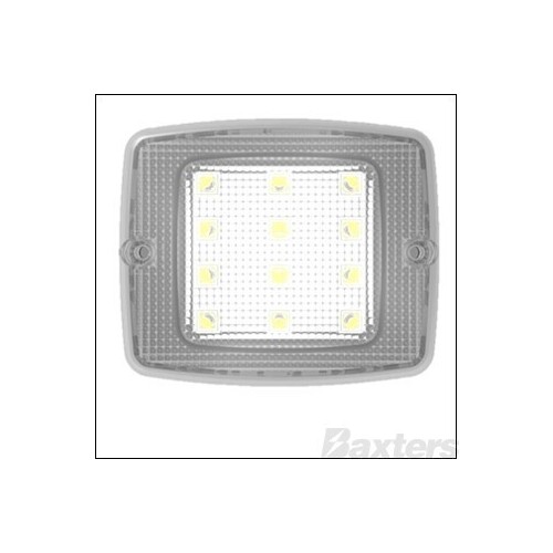 10-30V 12 LED Rect. 136x114mm Clear Lens Recessed Mount