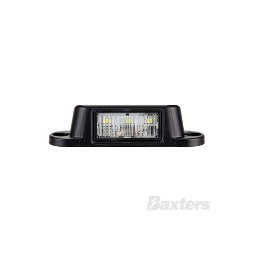 Licence Plate Light LED 10-30V 4 LED Surface Mount Black Body Bulk Packed