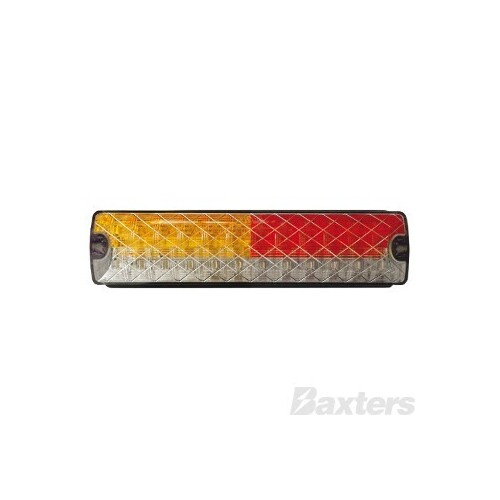 LED Combination Lamp Single 10-30V Stop/Tail/Ind/Rev Strip 204 x 40mm LH Surface Mount