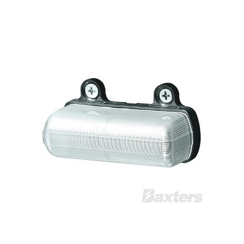 LED Licence Plate Lamp 10-30V Rect 81 X 41mm Top Mount Opaque Body