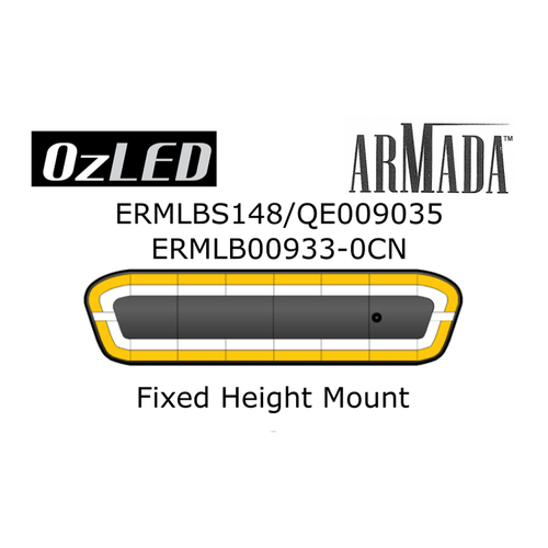 Armada Light Bar, 48" Amber/ White, Build # QE009035 C/W Gutter Mount Brackets