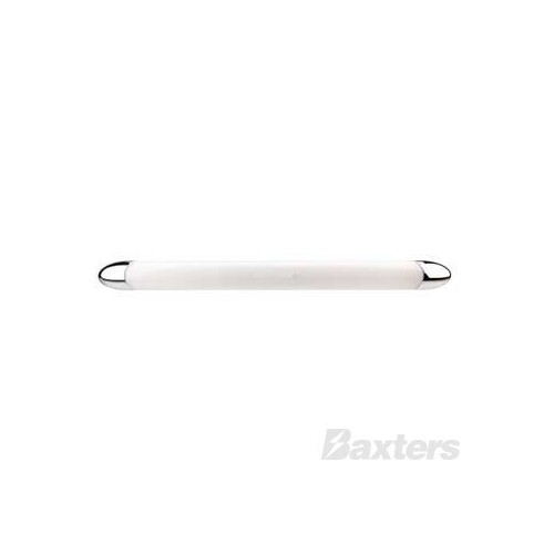 LED Interior Lamp Strip 12V 48 LED's 300x25x10mm Opaque Lens Chrome Body