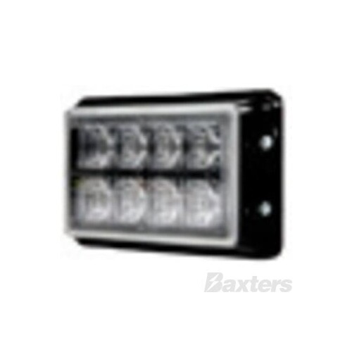 LED Strobe Module Red/Blue Surface Mount 10-30V 8 LED 19 Function Black Base