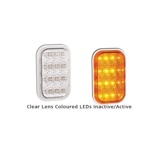 131 Series Indicator lamp with clear lens and chrome reflector 12-24V