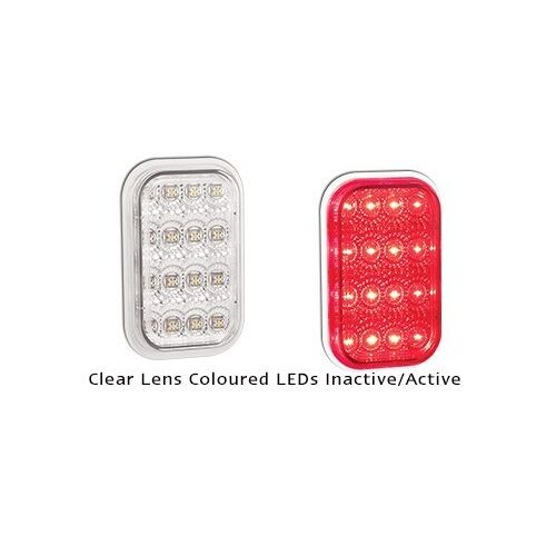 131 Series Stop/Tail lamp with clear lens and chrome reflector 12-24V