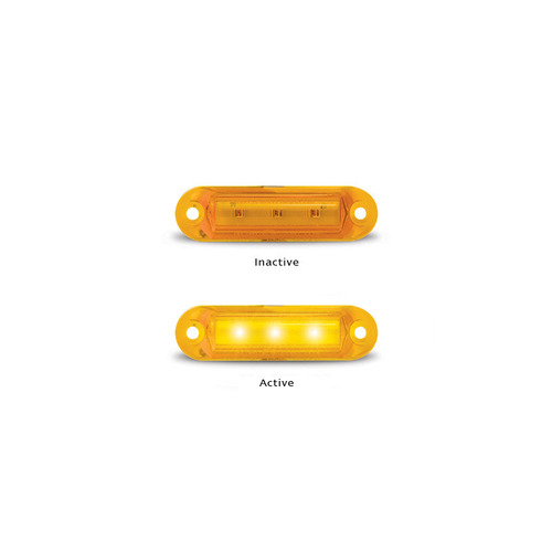 16 Series Marker Light, Slimline, Amber - LED Autolamps