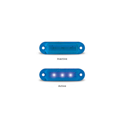 16 Series Marker Light, Slimline, Blue - LED Autolamps