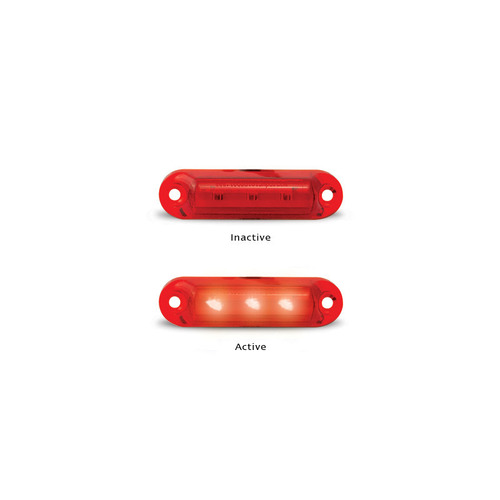 16 Series Marker Light, Slimline, Red - LED Autolamps