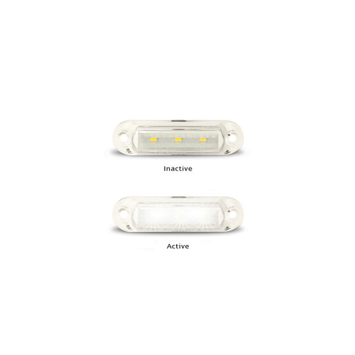 16 Series Marker Light, Slimline, White - LED Autolamps