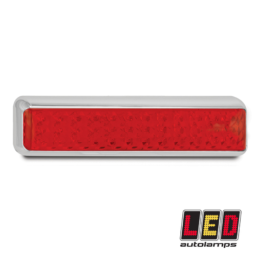 200 Series Single Function Brake & Tail Light, Chrome - Multi-Volt - LED Autolamps