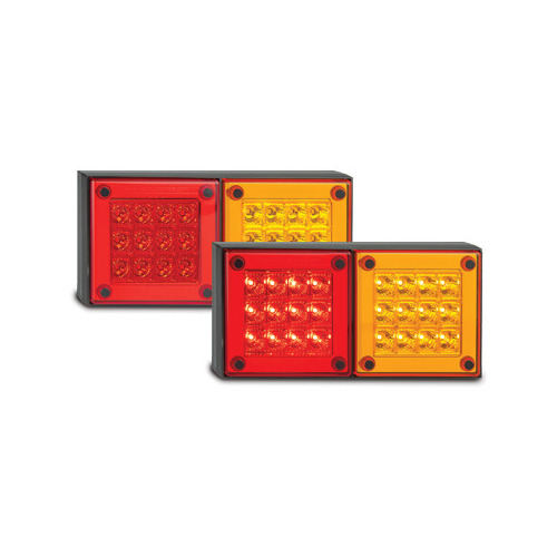 280 Series Amber/Red Combination Tail Light, Single Light - LED Autolamps