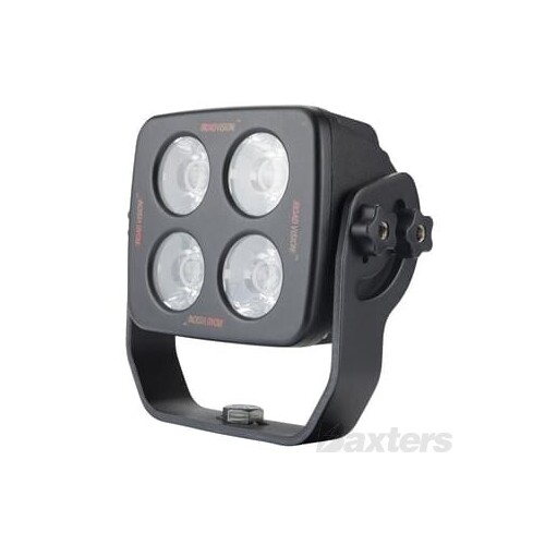 LED Work Lamp 4100 Square Spot 9-50V 4 x 10W LED 3200lm IP68 Black Housing