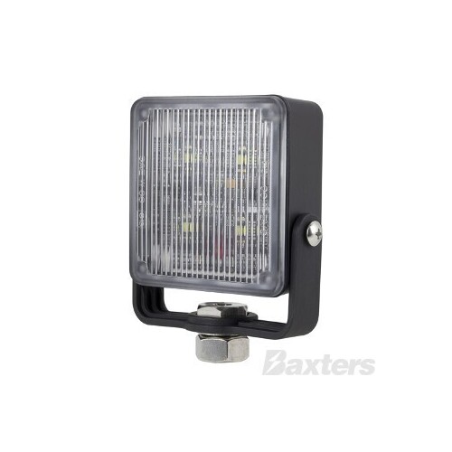 LED Work Utility Lamp 4SQ Square Flood 12 - 24V 4 x LEDS 400lm IP67 Black Housing