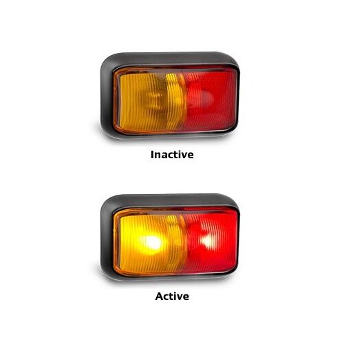 58 Series Amber / Red Side Marker Lamp Bulk Poly Bag