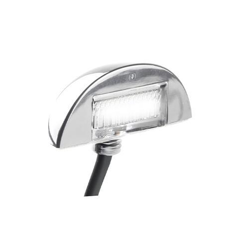 60 Series Licence Plate Lamp Single Chrome