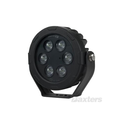 LED Work Lamp LED60 Round Flood 11-70V 6x 8W LEDS 4800lm IP68 Black Housing