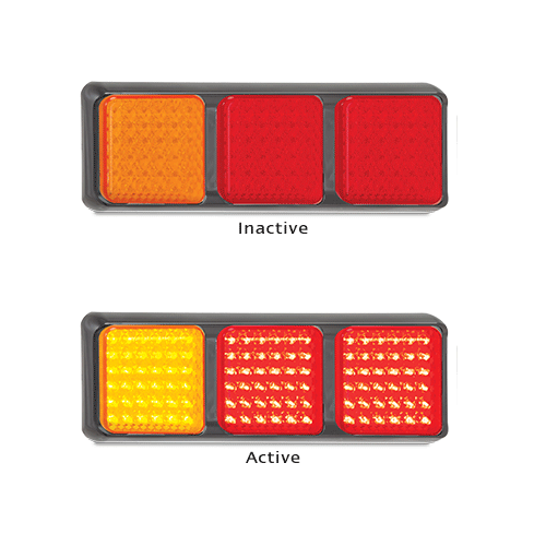 LED Autolamps 80 Triple Series Combination LED Light - 12-24 Volt