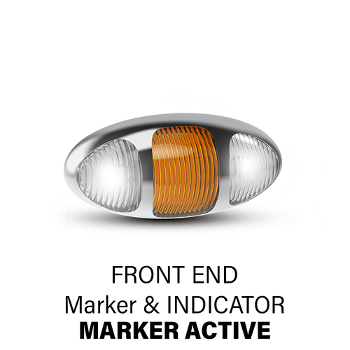 97 Series Front End Marker (Chrome) with Indicator