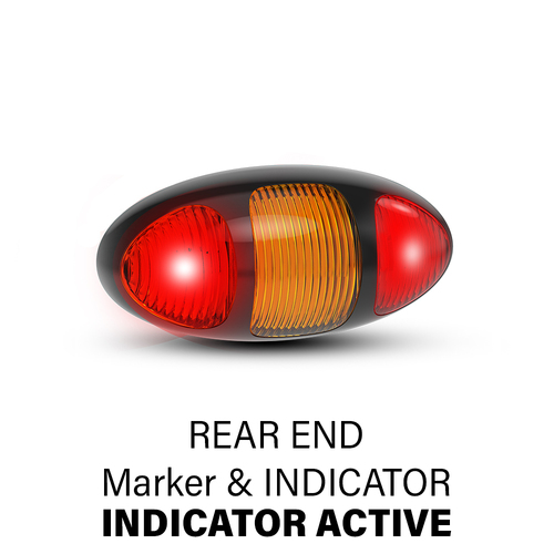 97 Series Rear Red Marker with Indicator
