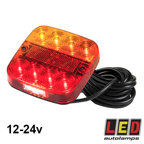 99 Series Trailer Light 10m Lead - Single w/Licence Plate LED - Multi volt