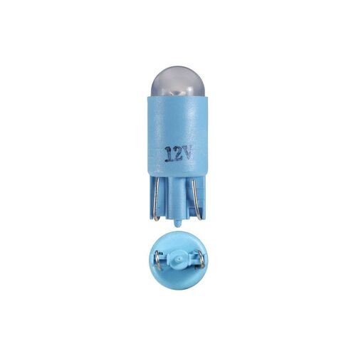 12V KW2.1 X 9.5D BLUE LED WEDGE GLOBES (Blister pack of 2) - NARVA Part No. 47864BL