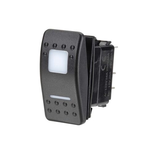 12/24V Off/On LED Illuminated Sealed Rocker Switch (Red) - NARVA Part No. 63158BL