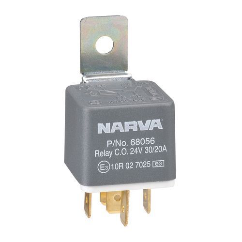 24V 30A/20A CHANGE-OVER 5 PIN RELAY WITH DIODE - NARVA Part No. 68056
