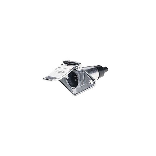 7 Pin Small Round Metal Trailer Socket - NARVA Part No. 82032BL