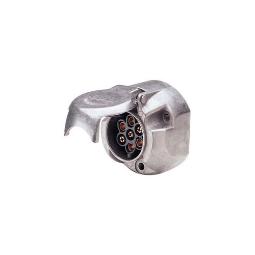 5 Pin Large Round Metal Trailer Socket - NARVA Part No. 82063BL