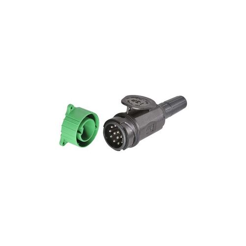 12 Volt 13 Pin Euro Round Plastic Trailer Plug with Parking Socket - NARVA Part No. 82188