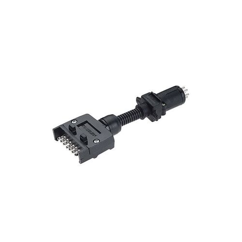 7 Pin Flat Socket on Car to 6 Pin Small Round Plug on Trailer - NARVA Part No. 82230BL