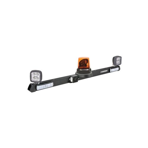 12/24V Utility Bar with Aeromax Rotating LED Beacon + 72449 work lamps - NARVA Part No. 85079A