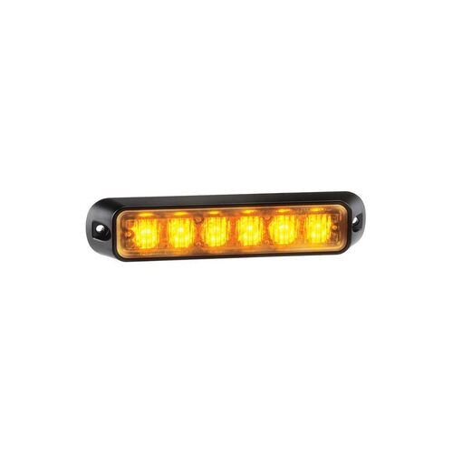 Low Profile High Powered LED Warning Light (Amber) - 6 x 1 Watt LEDs - NARVA Part No. 85206A