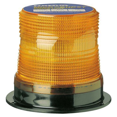 12-48V Double Flash Sonically Sealed Strobe Light (Amber) Flange Base - NARVA Part No. 85360A