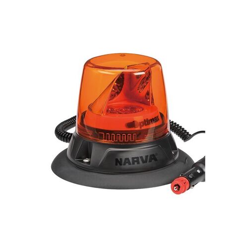 10-33V Optimax LED Rotating Beacon Magnetic Mount (Amber) - NARVA Part No. 85668A