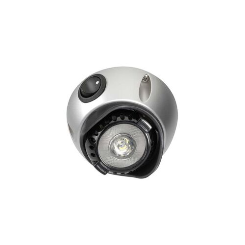 10-30V LED Interior Swivel Lamp with Off/On Switch with Silver Satin Finish - NARVA Part No. 87654S