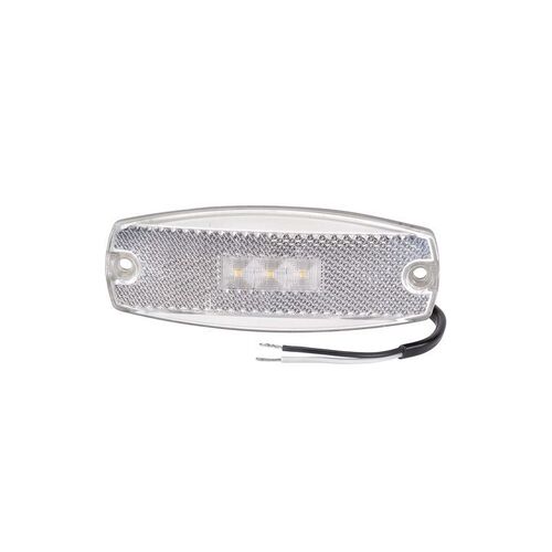 9-33 VOLT MODEL 17 LED FRONT END OUTLINE MARKER LAMP (WHITE) - NARVA Part No. 91704