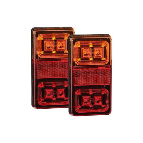 12V MODEL 35 LED SLIMLINE REAR STOP/TAIL DIRECTION INDICATOR LAMPS (RECTANGULAR LAMPS) - NARVA Part No. 93550BL2