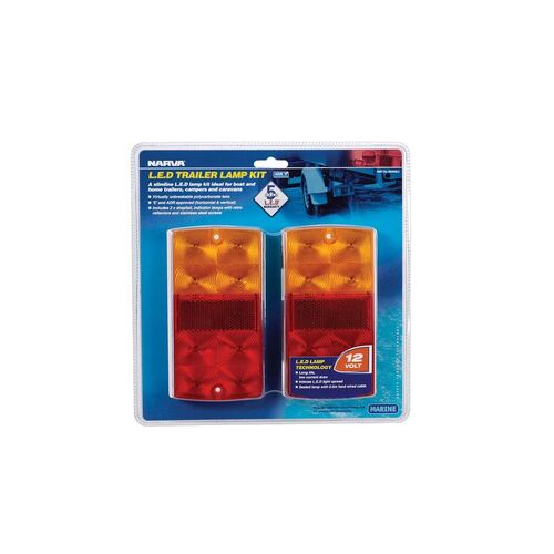12 Volt LED Slimeline Trailer Lamp Pack - NARVA Part No. 93630BL2
