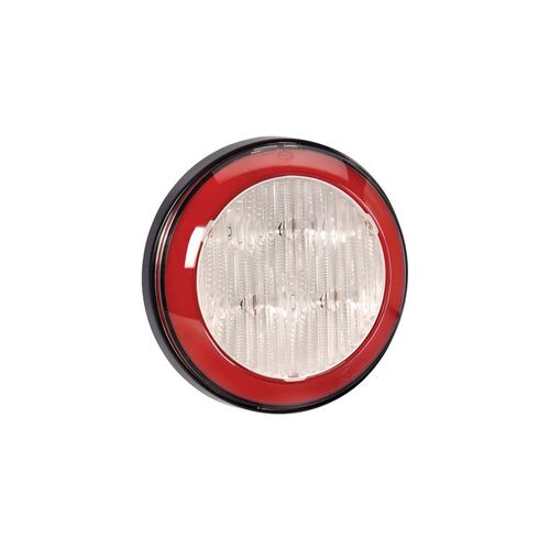 9-33 VOLT MODEL 43 LED REVERSE LAMP (WHITE) WITH RED LED TAIL RING - NARVA Part No. 94312