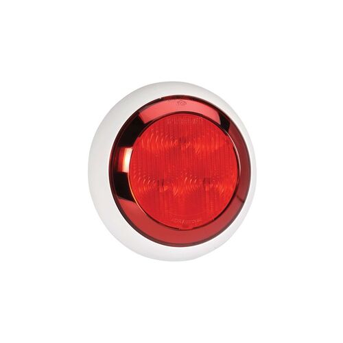 9-33 VOLT MODEL 43 LED REAR STOP/TAIL LAMP (RED) WITH CHROME RIGHT