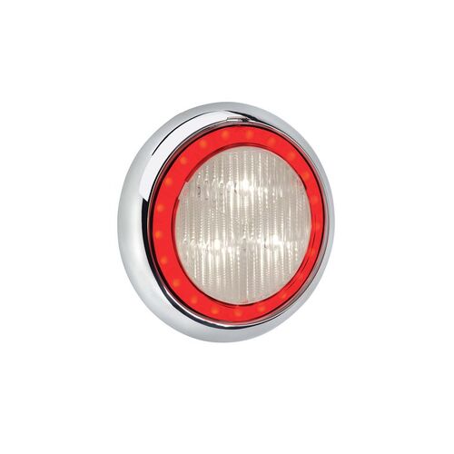 9-33 VOLT MODEL 43 LED REVERSE LAMP (WHITE) WITH RED LED TAIL RING - NARVA Part No. 94342C