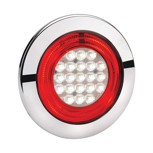 9-33 VOLT MODEL 56 LED REVERSE LAMP (RED) WITH RED LED TAIL RING