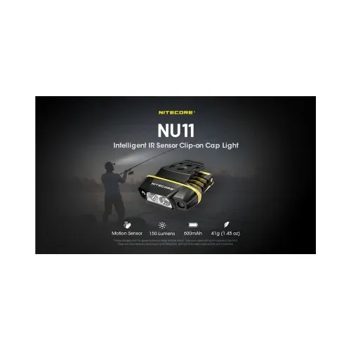 Clip-on Cap Light with IR Sensor — 150 Lumens