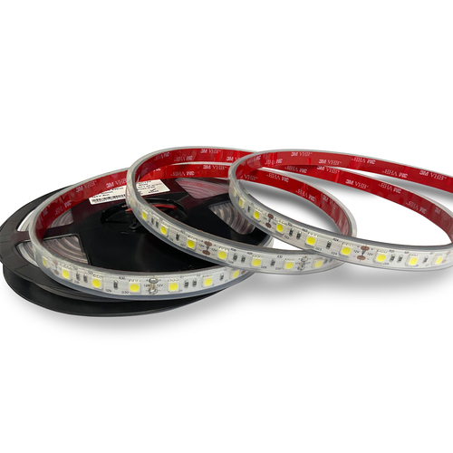 Flexible LED rope in silicone sleeve, 3M backed, Cool White, IP65 
