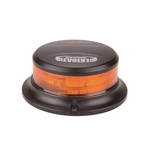 Roadvision LED Beacon Micro Revolver Series 10-30V Amber Fixed Mount 32SMD LEDs 28W 10 Function SAE Class 1 112x48mm