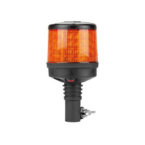 Roadvision LED Beacon Micro Dual Stack Series 10-30V Amber DIN Pole Mount 64SMD LEDs 43W 10 Function SAE Class 1 90x165mm