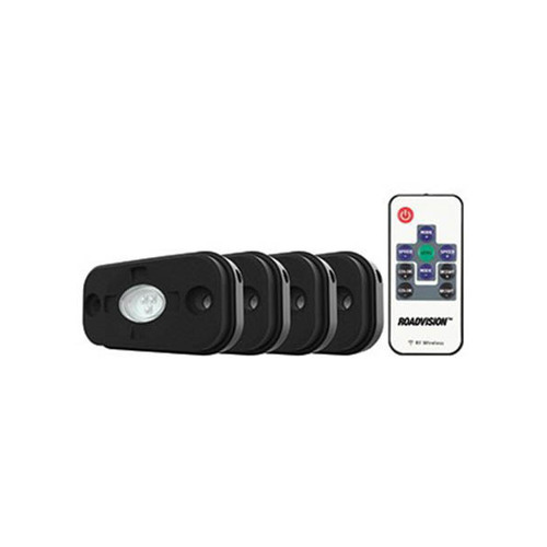 Roadvision LED Rock Light Kit RGB 4 Way with RF Remote Control